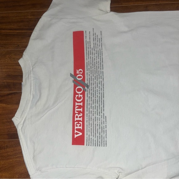 Vintage U2 VERTIGO 2005 Concert tour t-shirt Small White Cowboy - Picture 8 of 10